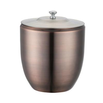 Stainless steel ice bucket with lid and carry handle in 1800ml